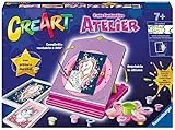Ravensburger - Il Mio Fantastico Atelier CreArt, Set con Cavalletto Tema Unicorni, Dipingere con i Numeri, Gioco Creativo Bambini 7+ Anni
