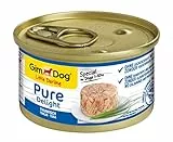 GimDog Pure Delight Tonno, Snack per cani ricco di proteine con pesce tenero in gustosa gelatina, 12 scatolette, 12 x 85 g