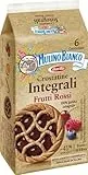 Mulino Bianco Crostatine Integrale con Confettura ai Frutti Rossi, per una Colazione e Snack Dolce per Merenda - 6 Crostatine
