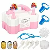 Pompa Elettrica per Palloncini, Gonfiatore Palloncino, Gonfia Palloncini Elettrico, Pompa Per Palloncini Portatile con Doppio Ugello, 2 Modalità di Gonfiaggio, 600W, per Feste, Compleanni, Nozze
