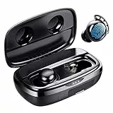 Tribit Cuffie Bluetooth, Auricolari Wireless, Touch Control Riduzione del Rumore Chiamata in Auricolare, IPX8 Impermeabili Cuffie Senza Fili Nero