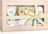 Set regalo per la cura della pelle femminile, confezione regalo da 4 pezzi, crema per le mani, crema per i piedi, candele profumate, sapone,regalo festa della mamma,regalo mamma compleanno