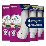 Glade Sense & Spray, Profumatori per Ambienti, Fragranza Relaxing Zen, 4 Erogatori e 4 Ricariche