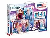 Clementoni Edukit 4 in 1-Disney Frozen-Set di Giochi 30 48 Pezzi, Memo e 6 Cubi, Educativo 4 Anni, Gioco Memory, Puzzle Bambini-Made in Italy, Colore Multilingua, 18292