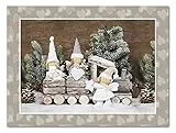Set 4 tovagliette americane natalizie 33x45 cm Diverse fantasie Ottima idea regalo NATALE (GNOMI e treno)