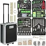 TecTake 1200 SET DI ATTREZZI TROLLEY VALIGIA ALLUMINIO PORTATTREZZI PORTAUTENSILI CASSETTA