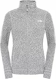 The North Face - Felpa in Pile da Donna con Zip Intera, Crescent Sunset, Donna, Giacca di Pile, T0CC6TA8Q, High Rise Grey Heather, L