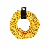 6K Heavy Duty fune rimorchiabile tubo di traino, 60' 1-Sezione Waterski Traino Corda per 6-Rider, Giallo e Arancione (fino a 6 Rider)