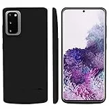 Huije Cover Batteria per Samsung Galaxy S20 5G, 4800mAh Ricaricabile Custodia Batteria per Samsung Galaxy S20 Esterna Protettiva Power Bank Case Portatile Backup Caricabatterie [6,2''] - Nero