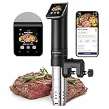 KitchenBoss Wifi Sous Vide Roner: G330 WLAN Professionali Roner Cucina, 40-90℃ Cottura Bassa Temperatura, TFT,Silenzioso,1100W,IPX7 Impermeabile,APP