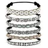 Fasce per Capelli, Weinsamkeit 6 Pezzi Elastiche di Strass Gioiello Fatto a Mano Bohémien Accessori Donna Ragazza (6 Stili)