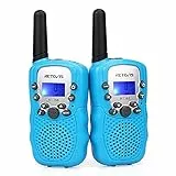 Retevis RT388 Walkie Talkie Bambini a Lungo Raggio, Torcia 8CH VOX per Ragazzi, Giocattoli per Bambini di 3-12 Anni, Regali di Compleanno per Attività Indoor Outdoor (1 Coppia, Cielo Blu)