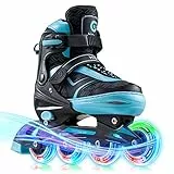 Hiboy Pattini in Linea Regolabile Pattini a Rotelle in Linea per Bambini Ragazzi Ragazze Le Signore,Hiboy Inline Skates per bambini Pattini a rotelle regolabili con ruote luminose lampeggianti