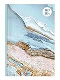 ALPHA EDITION Diario Agenda Scuola Collegetimer 2023/2024, Giornaliera, 15x21 cm, Blue Marble, 352 Pagine