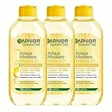 Garnier Acqua Micellare Tutto In 1 SkinActive, Con Vitamina C, Per Pelli Spente E Non Uniformi, Senza Risciacquo, 3 X 400 Ml