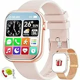 Mingtawn Orologio da polso da uomo e da donna con funzione telefonica, touch screen da 1,85', con misurazione della pressione sanguigna SpO2, contapassi, monitoraggio della frequenza cardiaca, IP67,