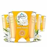 Glade (Brise) Candela profumata in vetro, anti-tabac, durata fino a 30 ore, confezione da 4 (4 x 129 g)