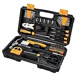 DEKO TZ62 Set di attrezzi Kit di attrezzi manuali per uso domestico generale con custodia in plastica per cassetta degli attrezzi