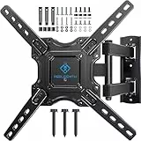 PERLESMITH Supporto TV Parete, Inclinabile Orientabile Fissaggio Estensibile Staffa TV per Schermi da 26 a 60 Pollici LED LCD e Curvo, Capacità Massima di 35 kg, max VESA 400 x 400 mm