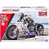 Meccano 6036044 - Set Costruzioni 5 Modelli Motocicletta, Pezzi in Metallo, 174 Pezzi