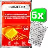 Scaldamani, scaldamani tascabili per 12 Ore di Mani Calde, Scaldini per Mani attivati a Contatto con l’Aria, 100% Calore Naturale, Scaldini per Le Tasche, 5 Paia