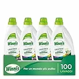 Winni's - Detersivo Lavatrice Ipoallergenico Color, 100 Lavaggi, Adatto alle Pelli più Sensibili, con Materie Prime di Origine Vegetale, 1125 ml x 4 Confezioni