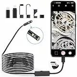 Lightswim 1920P Dual Lens Endoscopio Snake Inspection Camera, Type C Borescope, Scope Camera con 8 luci LED per Smartphone Android e iOS, iPhone, iPad, Samsung (16,5 FT/5M)