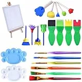 Pinsheng Paint Spugne per Bambini,23 Pezzi Pennelli Spugna per Pittura Set per Bambini Strumenti per L'apprendimento Precoce