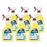 SANITEC igiene sicura Deink, Detergente Profumato, Sgrassante Specifico ed Efficace per Inchiostro, Colla, Grasso e Graffiti, Pulizia Senza Risciacquo e Senza Aloni, Made in Italy, 6 Flaconi 750 ml