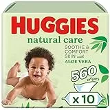 Huggies Natural Care - Salviette per bebè, 10 x 56 salviette - Totale 560