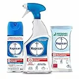 Napisan Kit Cura della Casa, Spray Igienizzante Classico 750 ml, 40 Salviette Igienizzanti Biodegradabili Formula 0%, Spray Disinfettante Milleusi Fragranza Fresco Pulito 400ml