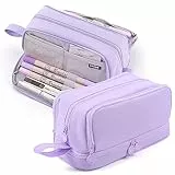 Ambolio Astuccio Grande Capacità Astuccio Portapenne Scuola Astuccio Studenti Cartoleria Sacchetti Portapenne con 4 Scomparti per studenti, bambino, bambina e ufficio (Viola)