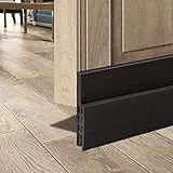 SXYHKJ Guarnizione Sottoporta in Gomma Adesivo Pellicola Insonorizzata Antispiffero Antivento Striscia di Sigillatura Paraspifferi Porta Antipolvere (5x100CM, nero)
