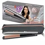 Remington Piastra Per Capelli, sensore Idratazione del capello integrato, 160-230°C, 5 temperature, riscaldamento rapido, Rivestimento In Ceramica e Olio Di Mandorla, Keratin Protect S8598