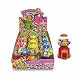CASA DEL DOLCE Mini Gum Ball Machine, Giocattolo con Gomme da Masticare al Gusto di Fragola, Mela Verde e Lime, Confezione da 12 Pezzi, Made in Italy, Idee Regalo per Compleanni e Feste