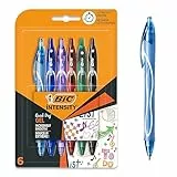 BIC Gel-ocity - Penne a inchiostro gel, colori assortiti, confezione da 6