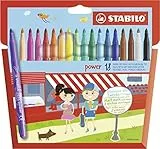 Pennarello - STABILO power - Punta Media - Astuccio da 18 - Colori assortiti