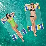 Pukitt Amaca Gonfiabile, Letto Galleggiante Multiuso 4-in-1, per Adulti e Bambini, Sedia Acqua Materassino Portatile Piscina