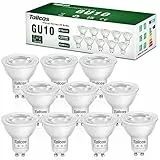 Tailcas Lampadine LED GU10 7W (10 Pezzi), Luce Bianca Calda 3000K 500LM, Fascio 38 Gradi Spotlight, Pari a Faretto Alogene da 50W, Non Dimmerabile Nessun Sfarfallio Attacco GU10