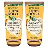 Garnier Ultra Dolce Balsamo Nutriente per Capelli Molto Secchi o Crespi Formula Senza Risciacquo con Ingredienti 98% di Origine Naturale Olio di Avocado e Burro di Karité - 2 Flaconi da 200ml