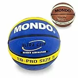 Pallone da basket Mondo-Basket SB-Pro 5, colore arancione e giallo, misura 5 (13734)