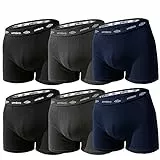 Umbro Set 6 Pezzi Boxer Uomo in Cotone Elasticizzato Art. 701 (colorato, 5/L)