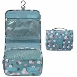 OrgaWise Astuccio da toilette da donna, pieghevole, impermeabile, portatile, multifunzione, per inviare una bella borsa, Daisy Blu, Trousse de Toilette, Astuccio da toilette