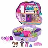 Polly Pocket Cofanetto Maneggio dei cavalli con 2 Micro Bambole, Cavalli e Accessori, Giocattolo per Bambini 4+Anni, GTN14