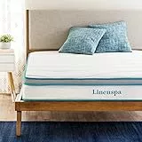 Linenspa Materasso Piazze francese 140 x 190 cm – Alto 20 cm – Memory foam e molle interne – Hybrid – Medio