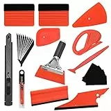 ValueMax Kit di 10 Attrezzi di Installazione di Pellicole per Vetri per Auto, Kit Applicazione Adesivi Auto con Taglierino Professionale e Spatole per Pellicola, per Installazione Pellicole Auto
