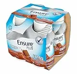 Ensure Plus Supplemento Nutrizionale Ipercalorico con Proteine, Vitamine e Minerali privo di Fibre |Formato bevanda| Alimento a fini medici speciali | Confezione 4x200ml - Gusto Cioccolato