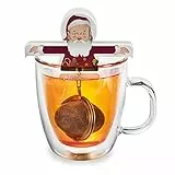 Donkey Products Uovo da Tè Hot Santa, Infusore a Forma di Uovo, Filtro da Tè, Setaccio, Acciaio Inox, Plastica, 200552