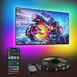Govee Led TV Retroilluminazione, 3,8m RGBIC LED per TV da 55-70 Pollici,Retroilluminazione Intelligente con Bluetooth e Wifi, Funziona con Alexa e Google Assistant, 99+ Modalità Scena, per Film