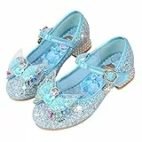 New front Scarpe Frozen Elsa Bambina Scarpe da Principessa Elsa con Paillettes Scarpe Bambina Eleganti con Tacco Ballerine da Bambine e Ragazze per Partito e Carnevale Blu 26